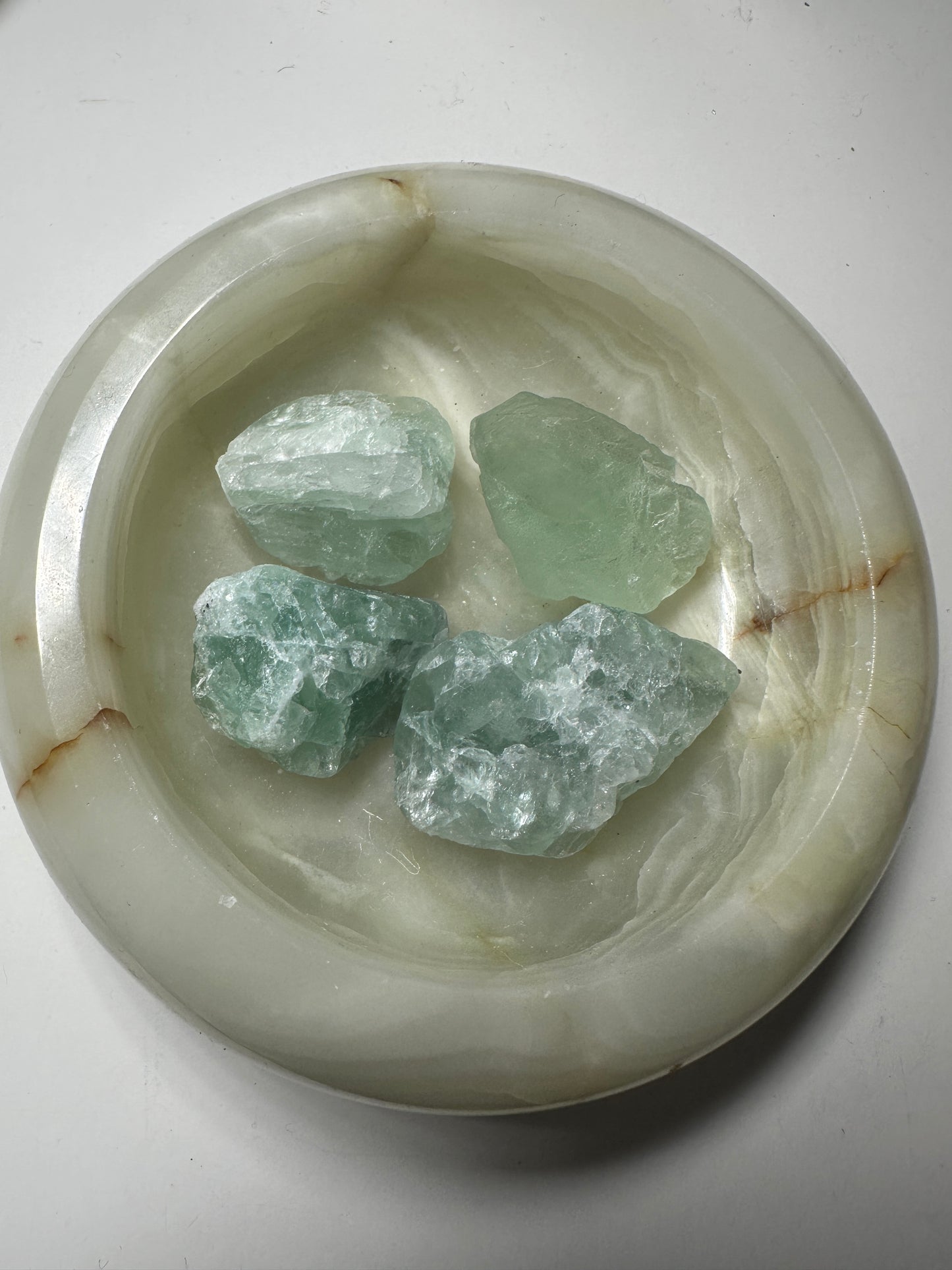 Raw Green Fluorite Pieces