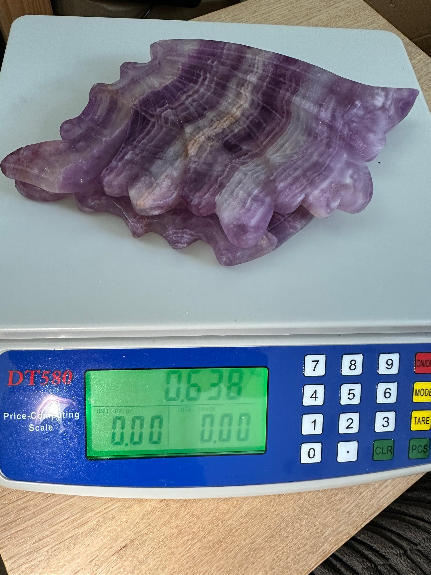 Large Purple Fluorite Wings With removable dragon 2