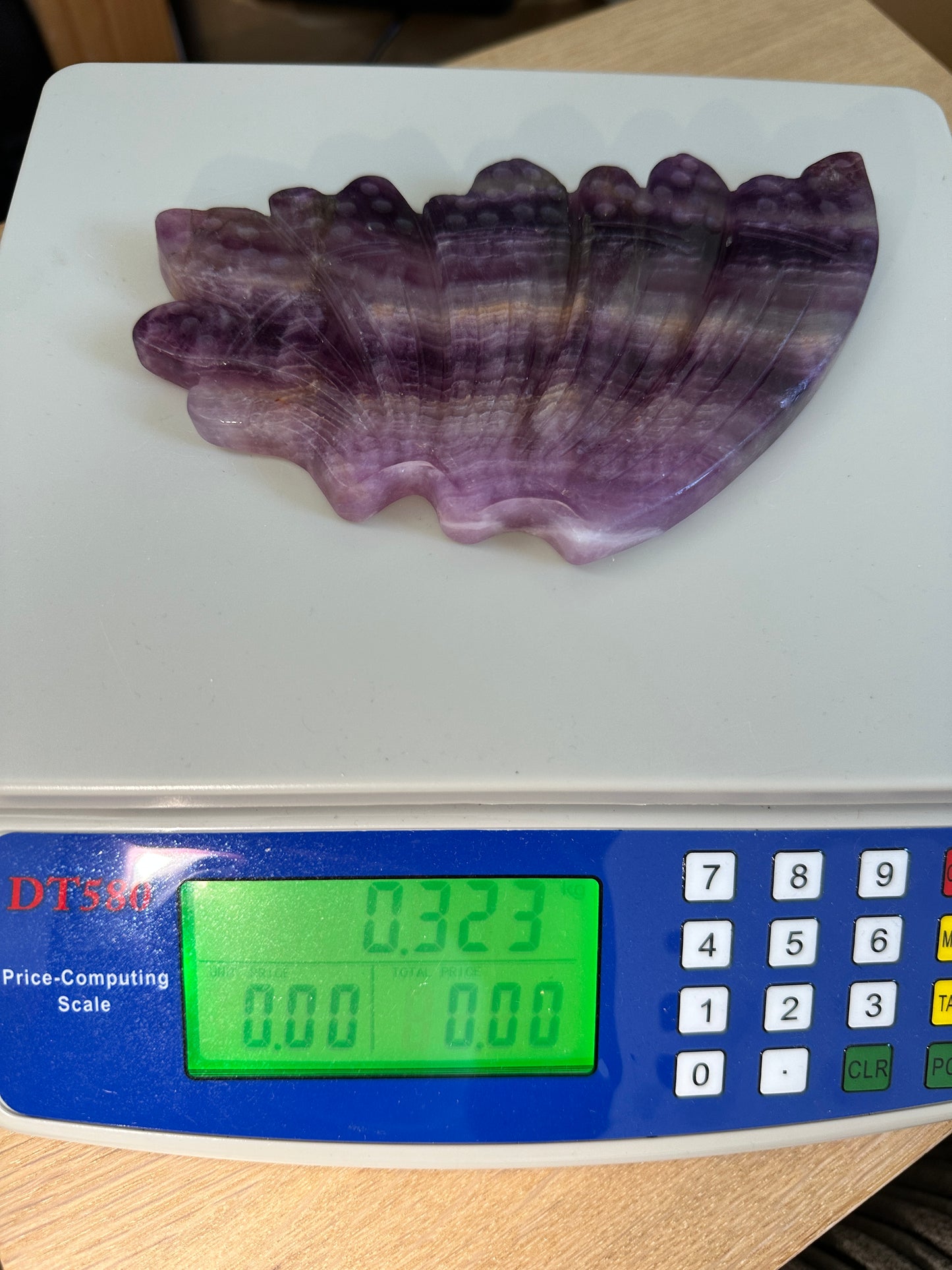 Large Purple Fluorite Wings With removable dragon