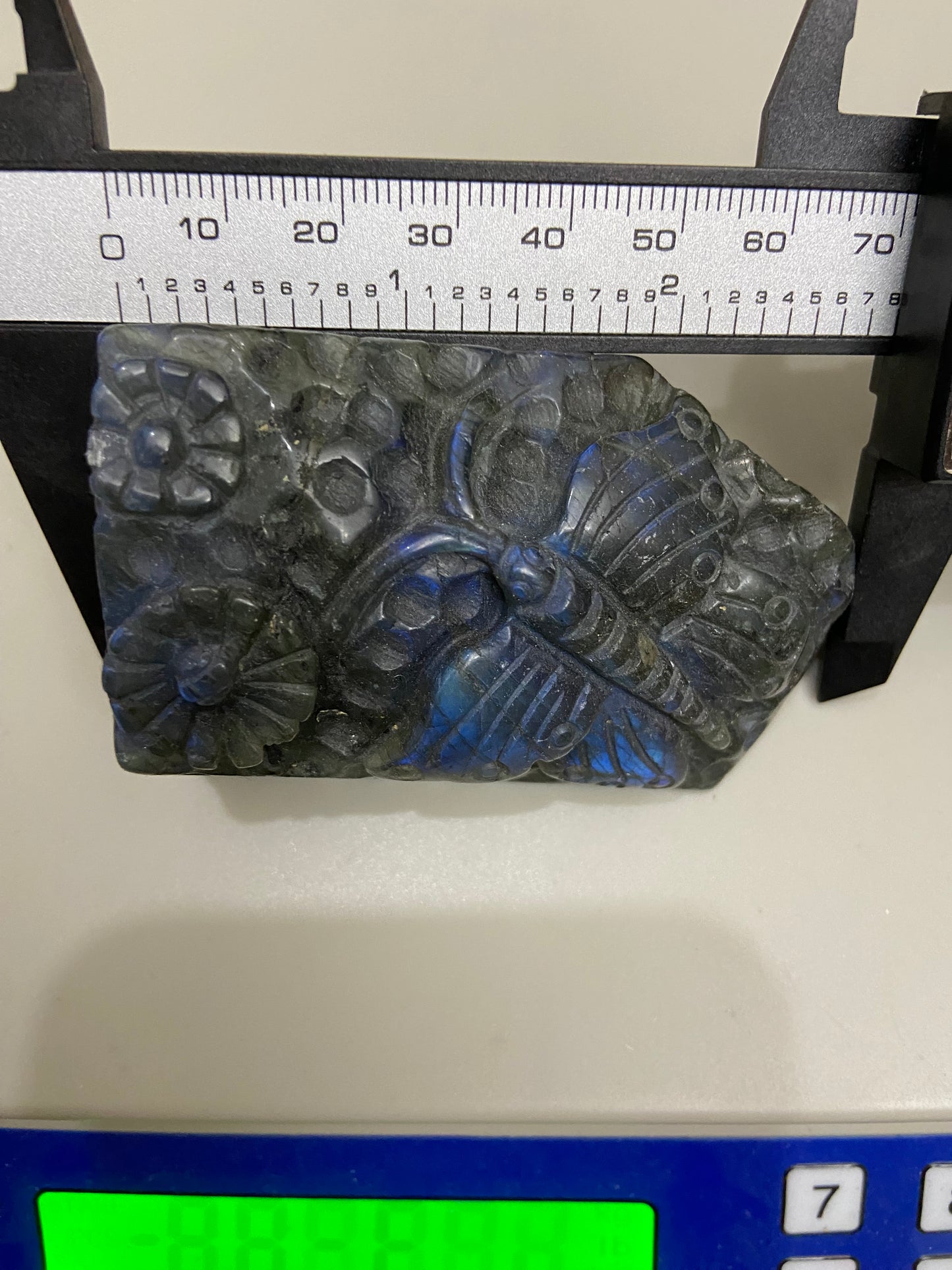 Labradorite Butterfly Carving