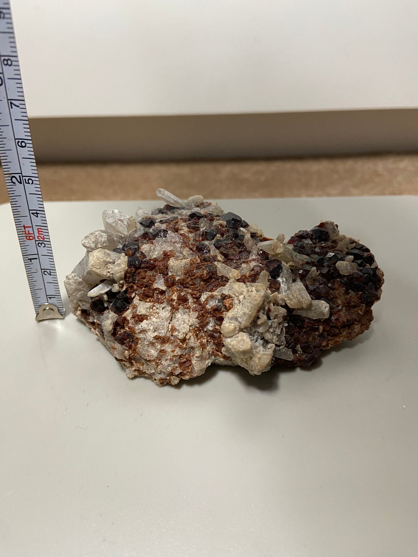 Feldspar, Smokey Quartz With Garnet 1