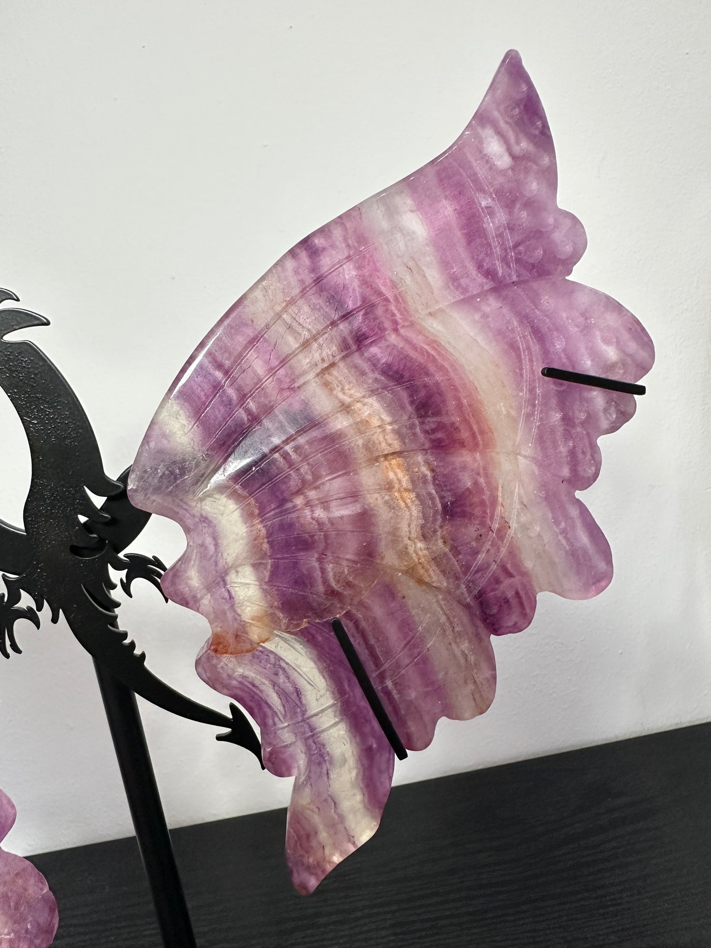 Large Purple Fluorite Wings With removable dragon 2