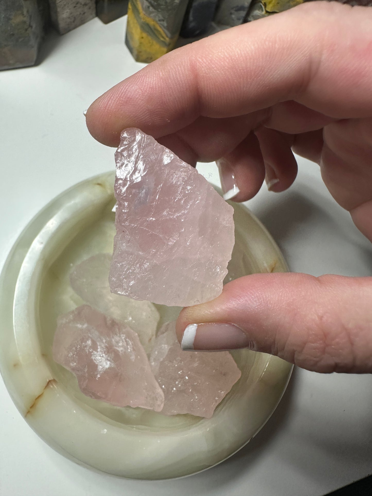 Raw Rose Quartz Pieces