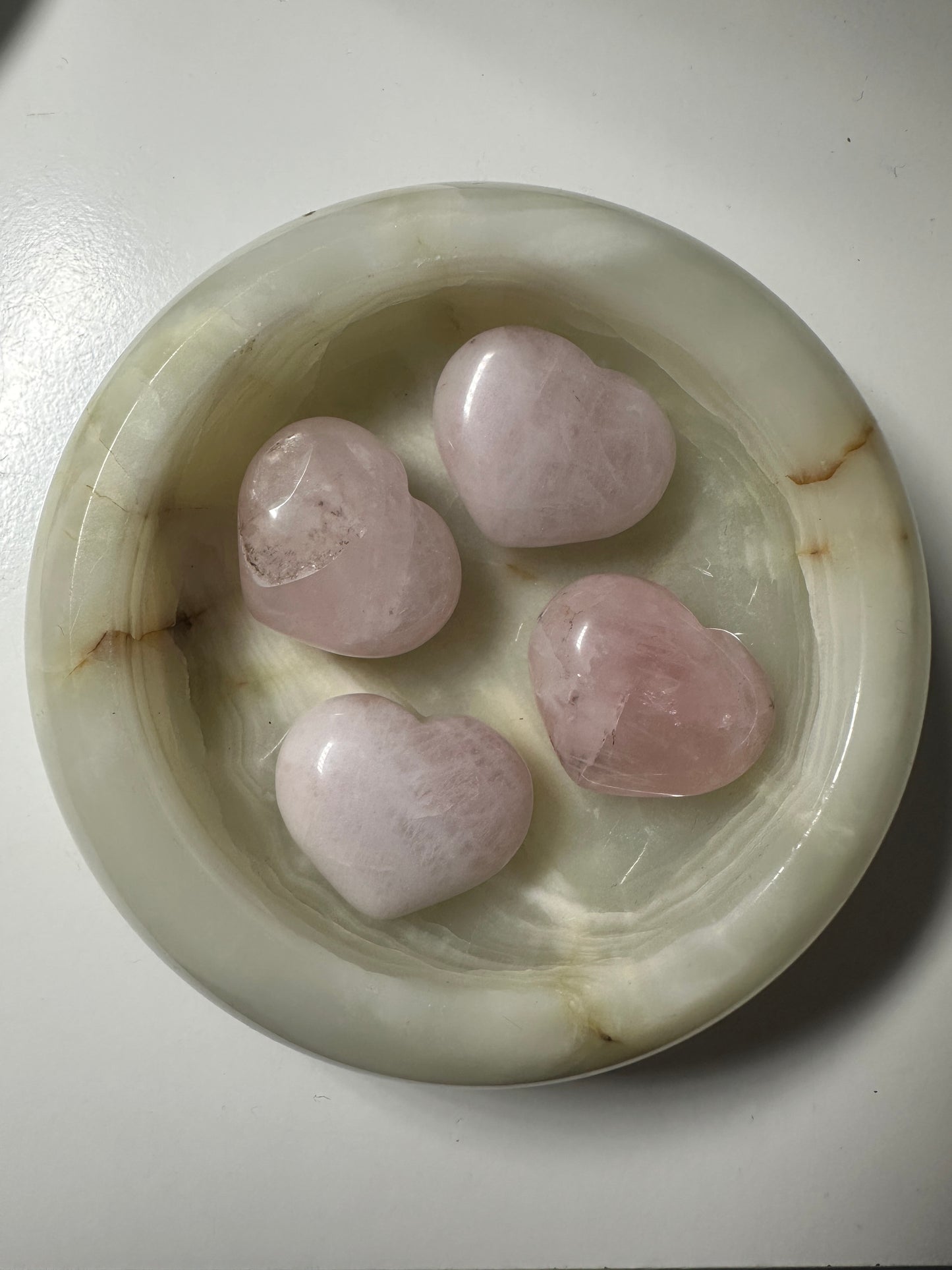 Mini Rose Quartz Hearts