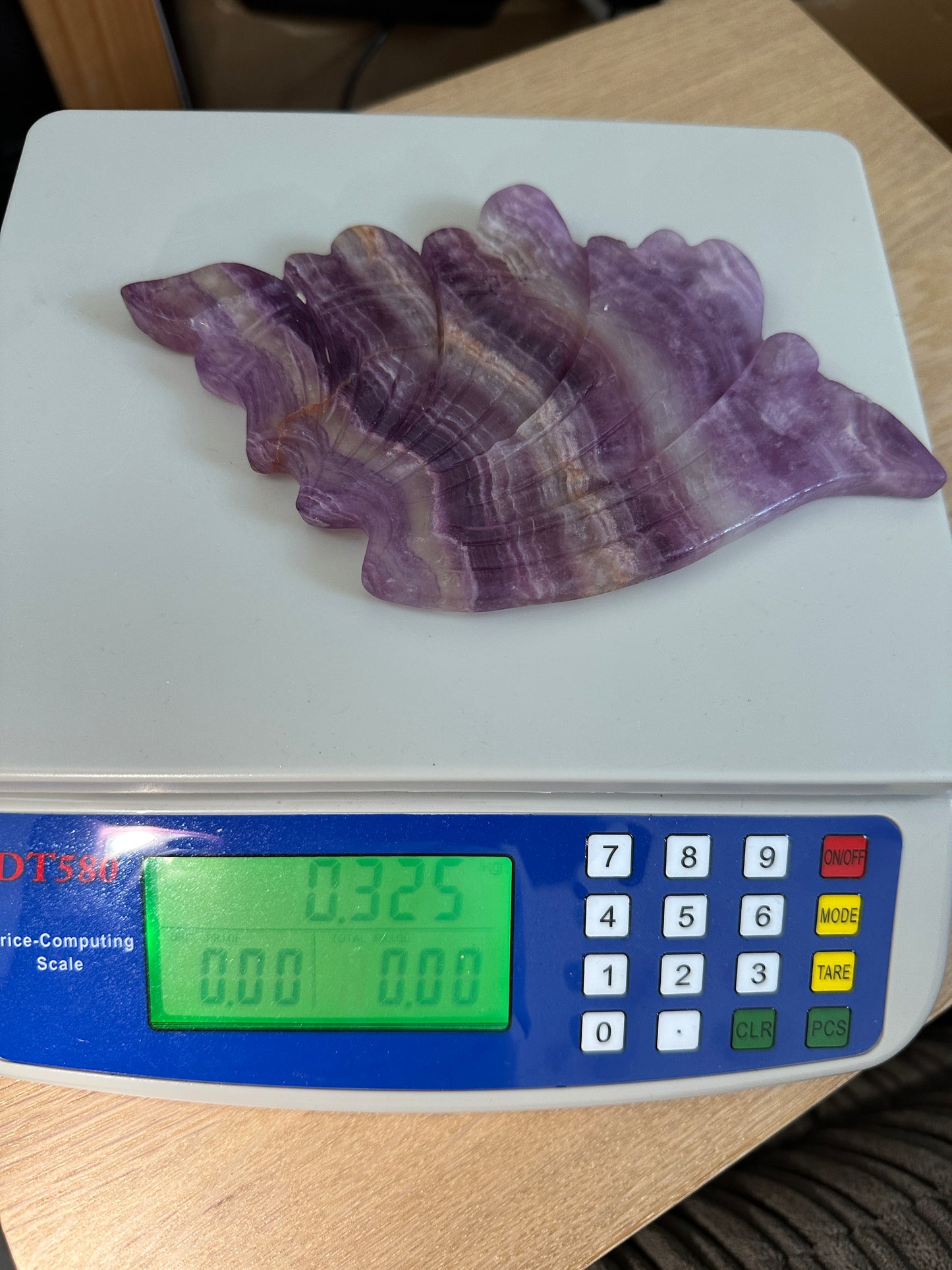 Large Purple Fluorite Wings With removable dragon 2