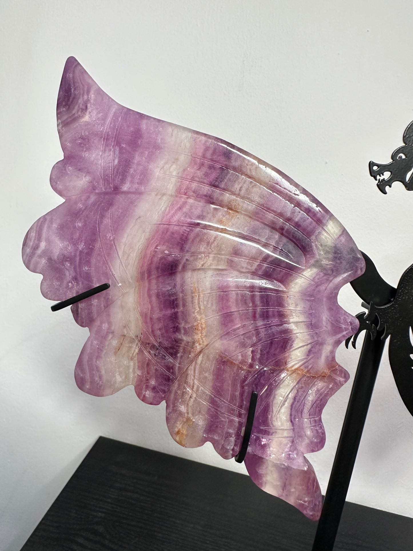Large Purple Fluorite Wings With removable dragon 2