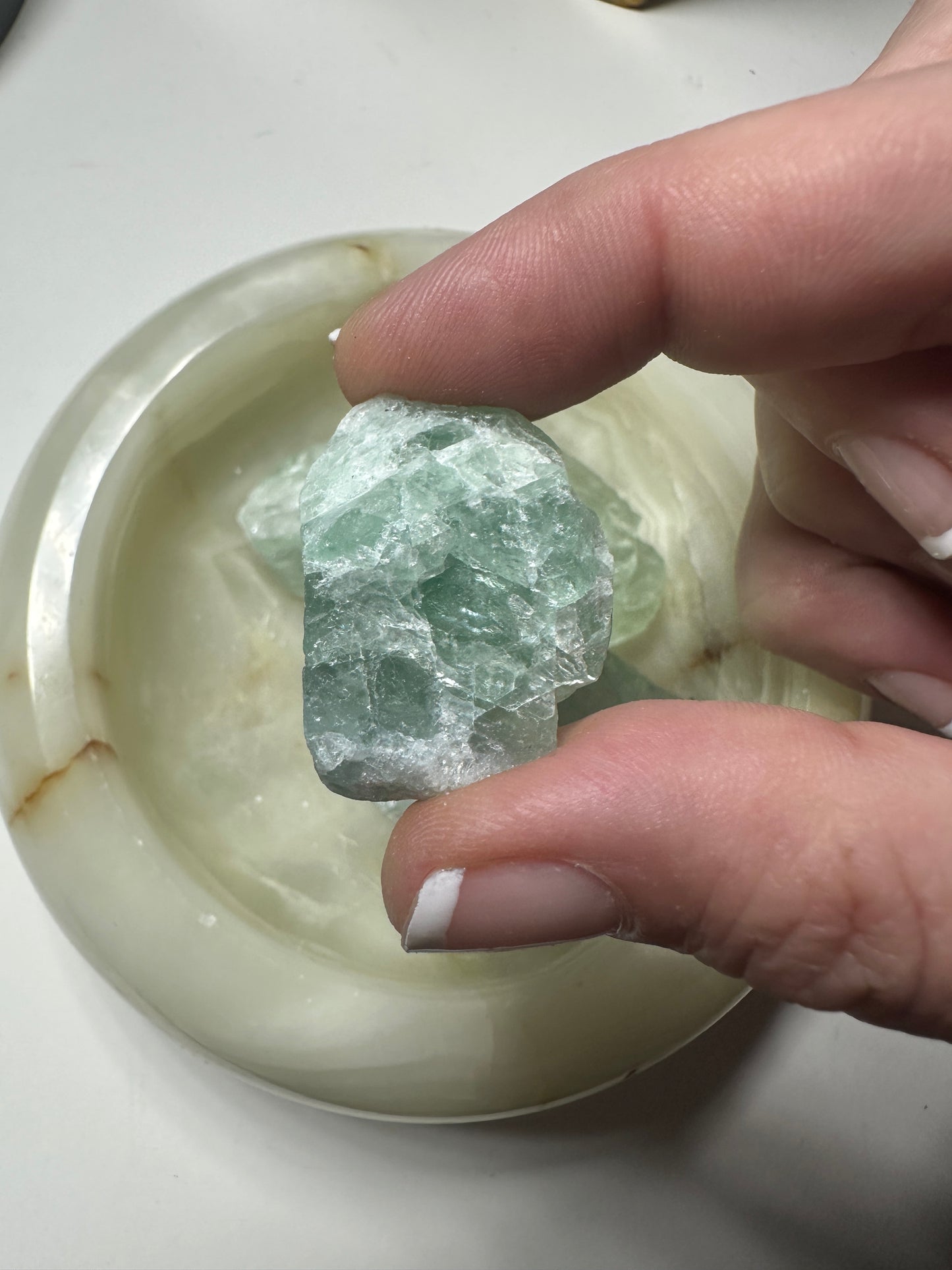 Raw Green Fluorite Pieces