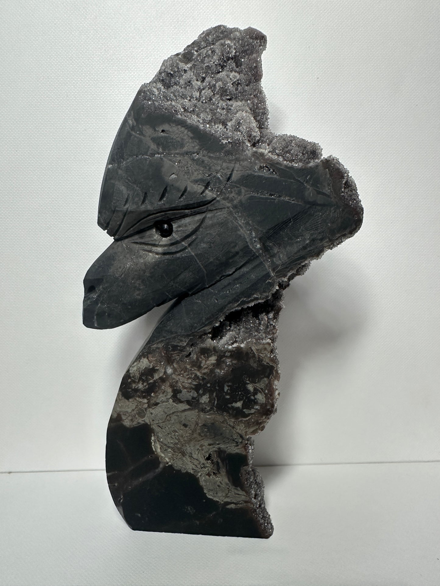 Sphalerite with Garnet Large Carving