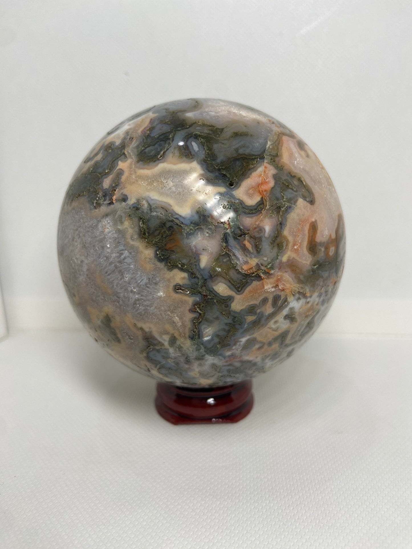 Red Moss Agate Sphere