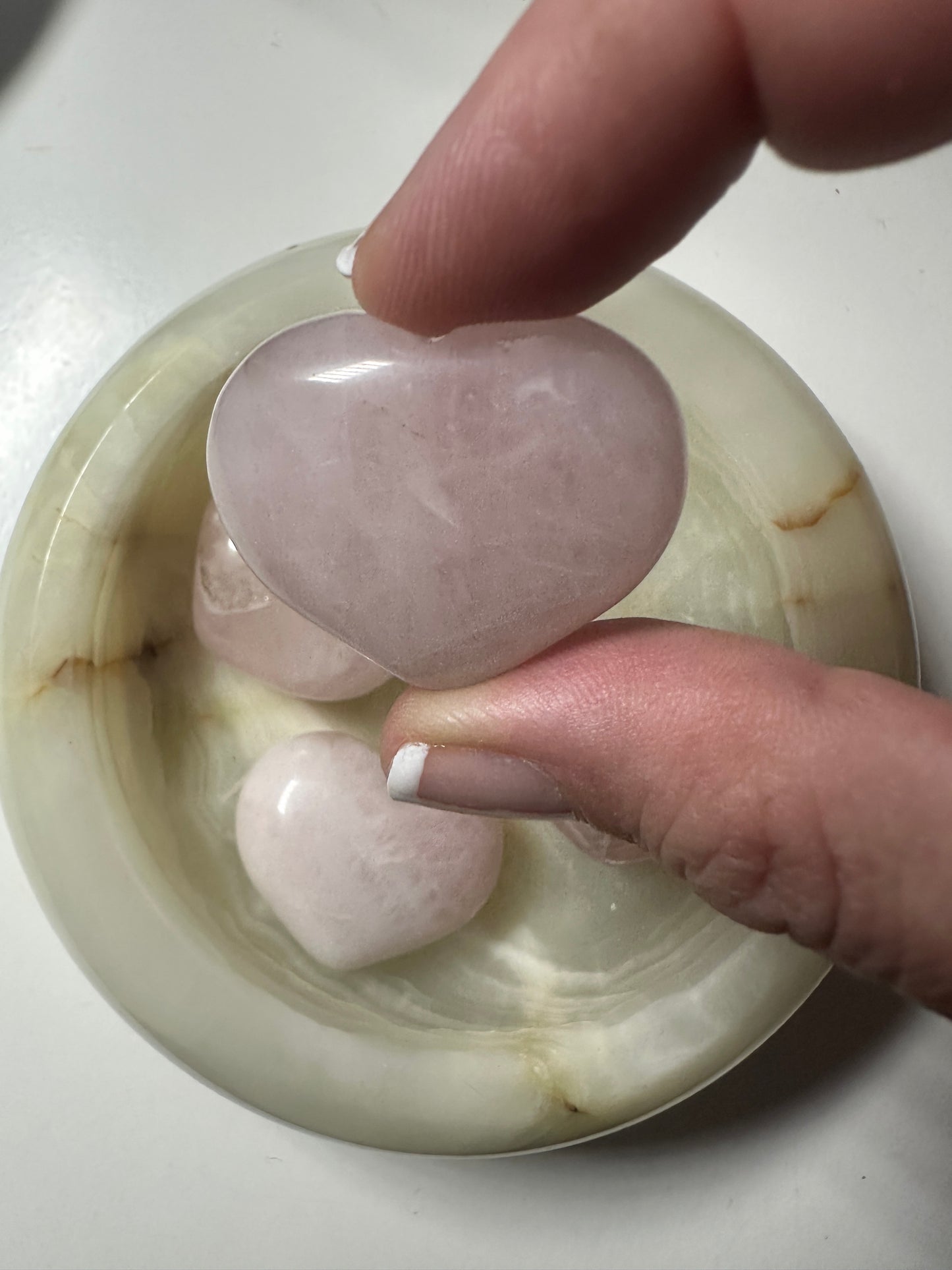 Mini Rose Quartz Hearts