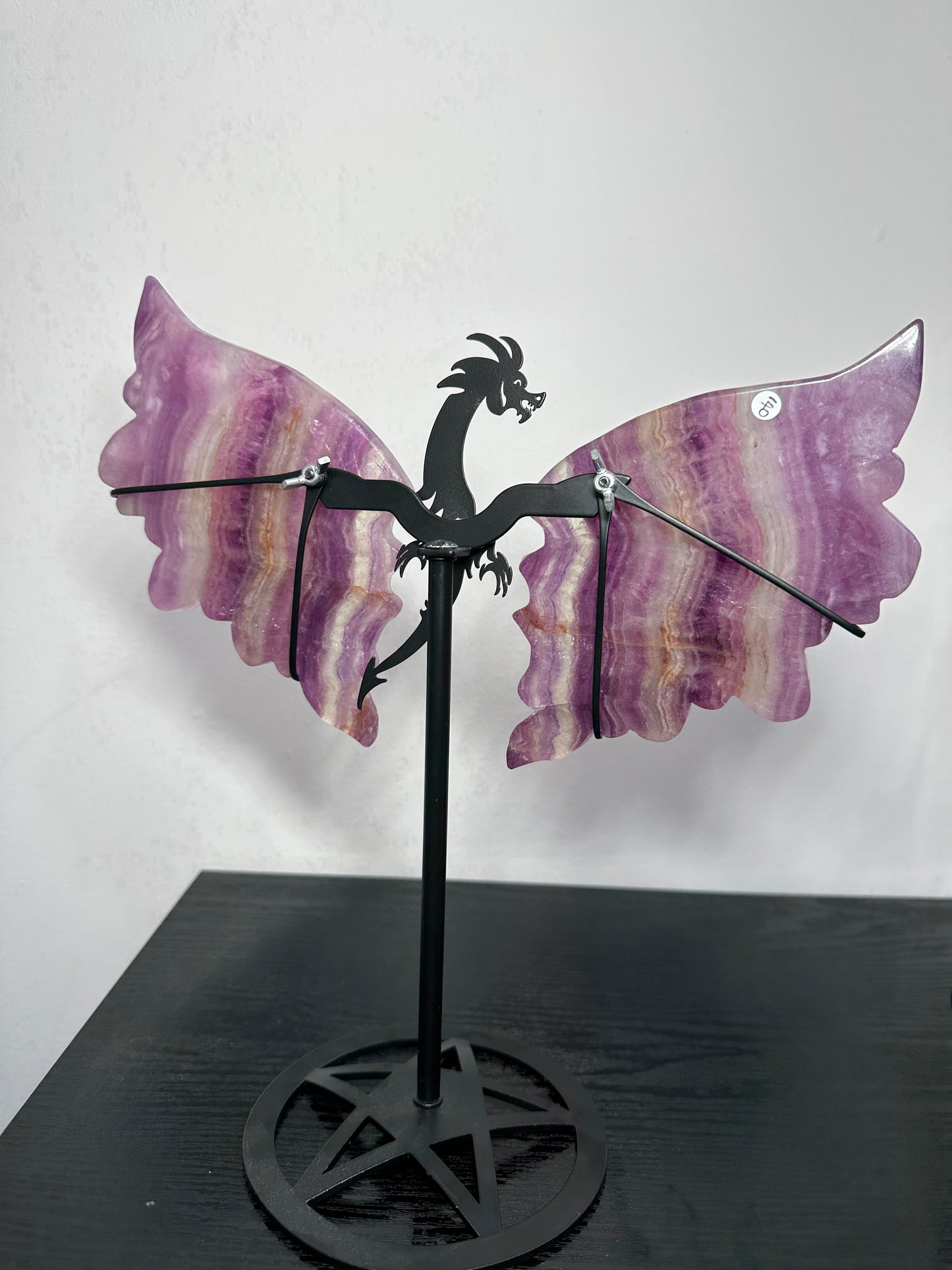 Large Purple Fluorite Wings With removable dragon 2