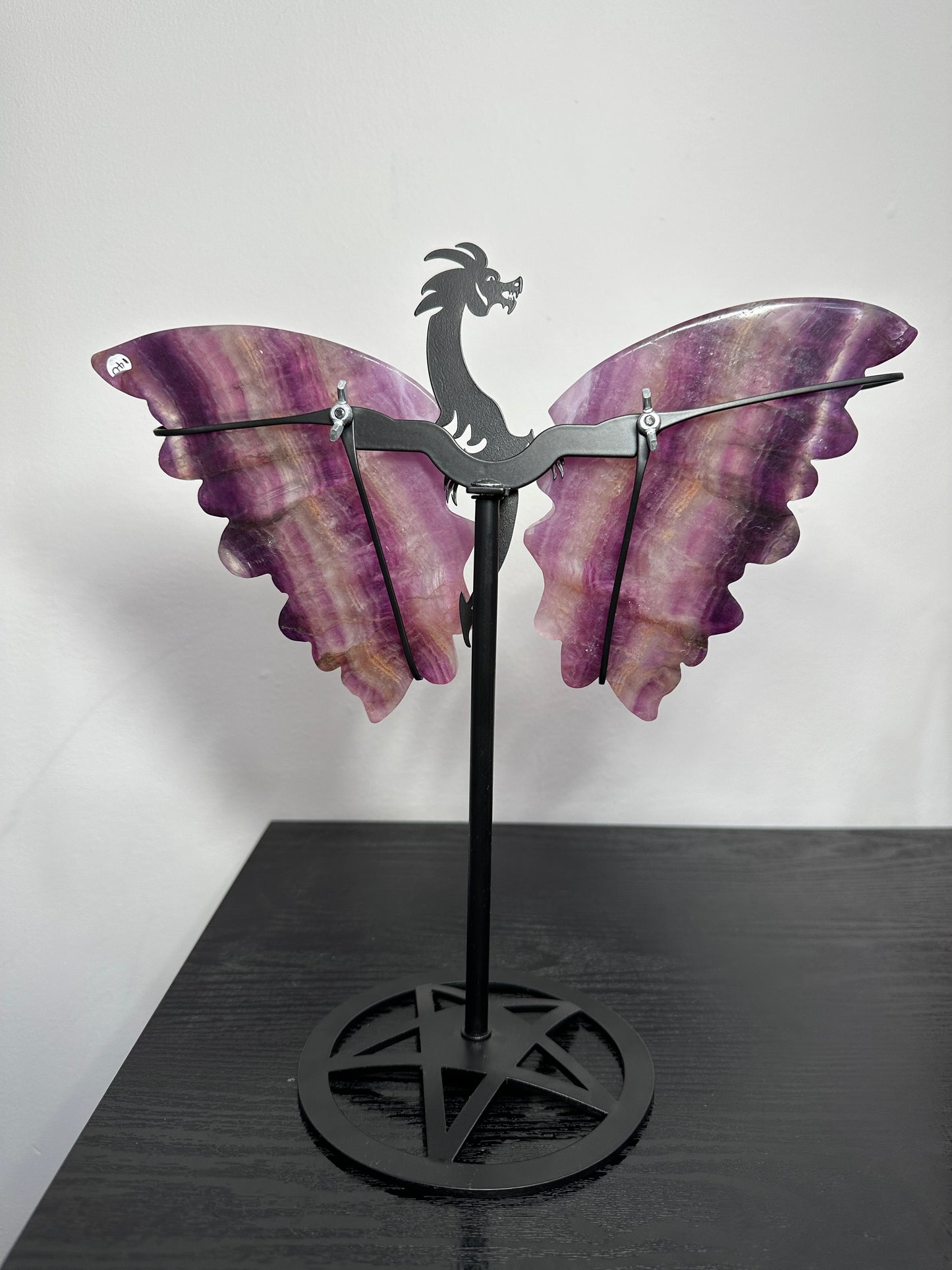 Large Purple Fluorite Wings With removable dragon