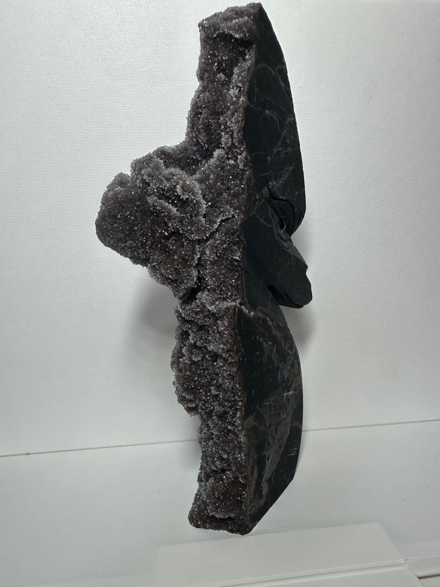 Sphalerite with Garnet Large Carving