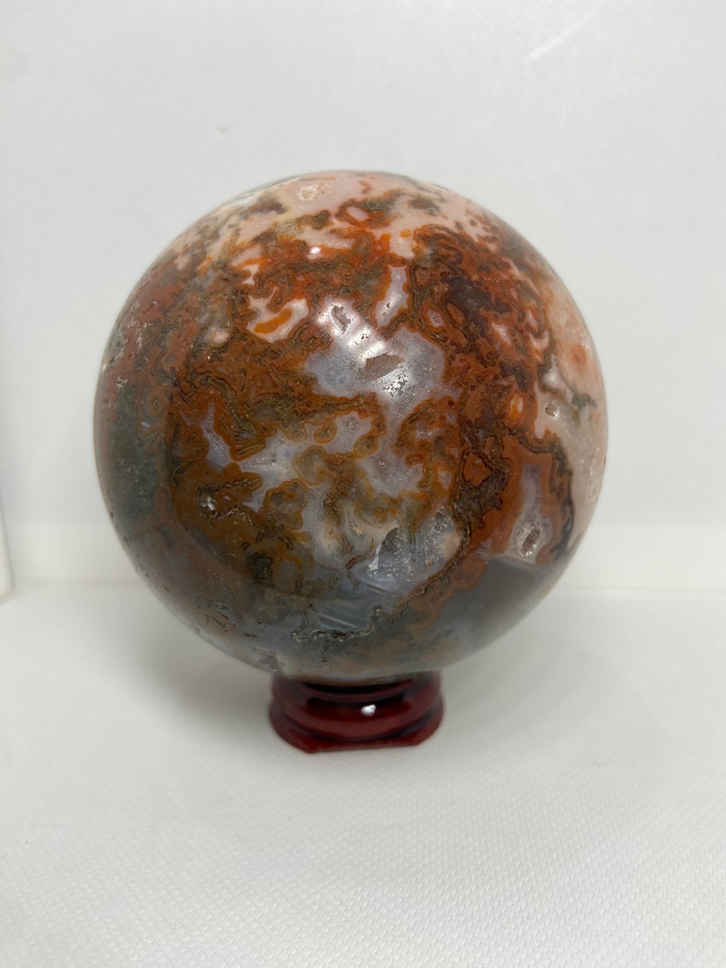 Red Moss Agate Sphere