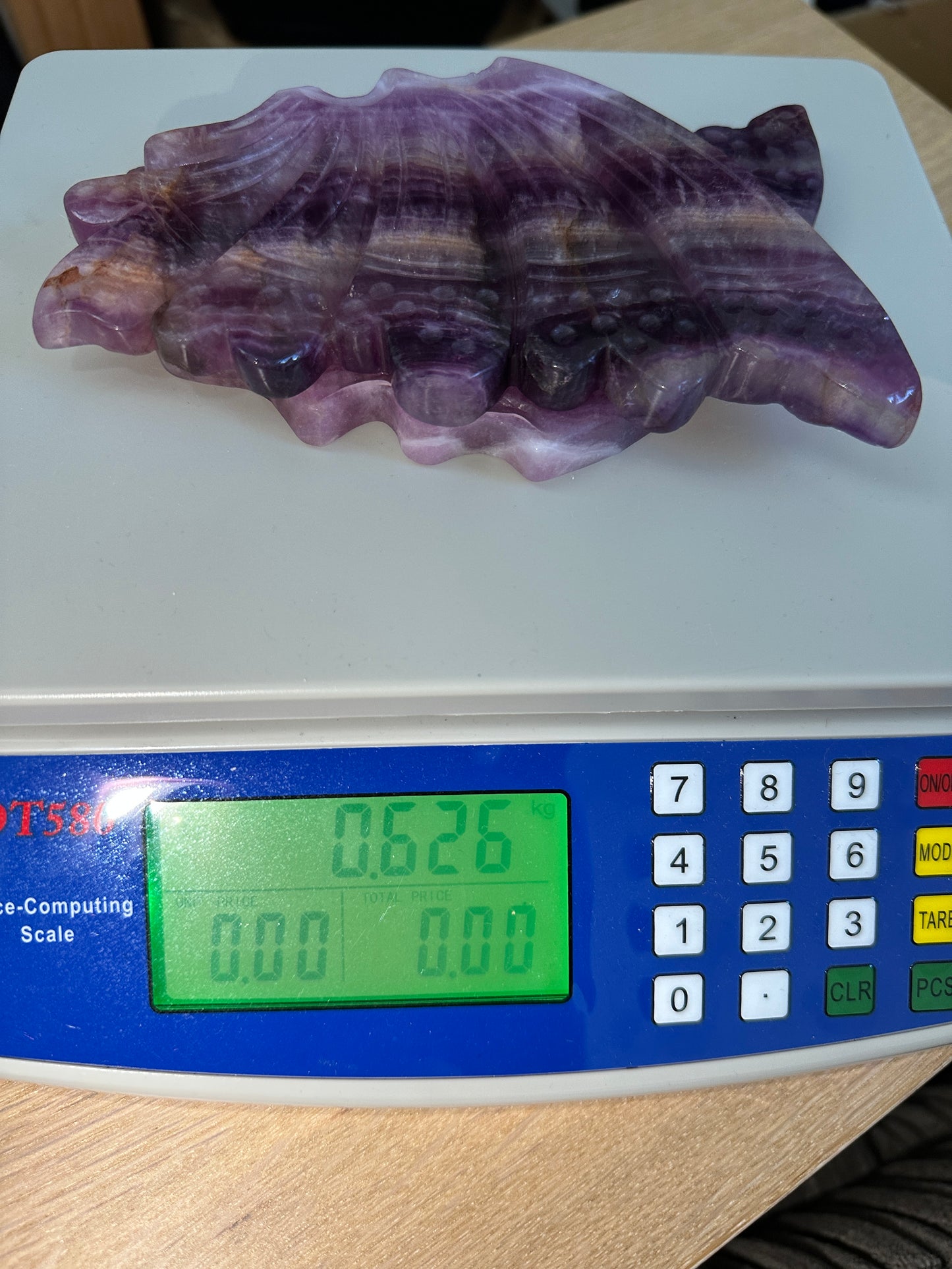 Large Purple Fluorite Wings With removable dragon