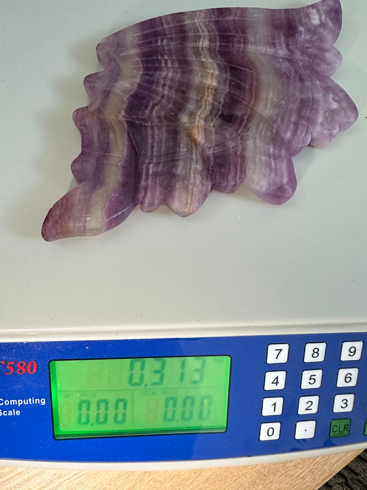 Large Purple Fluorite Wings With removable dragon 2