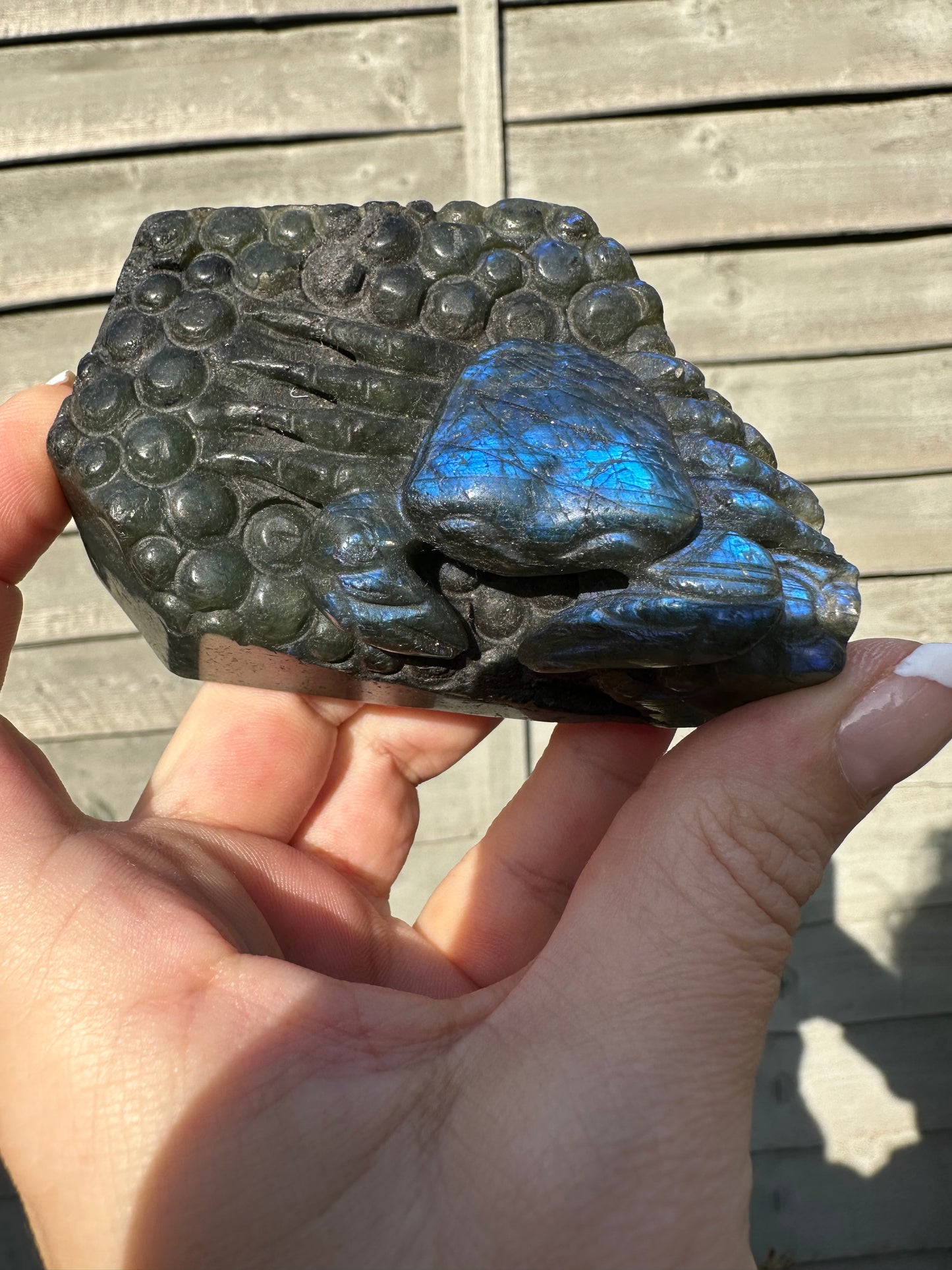 Labradorite Crab Carving