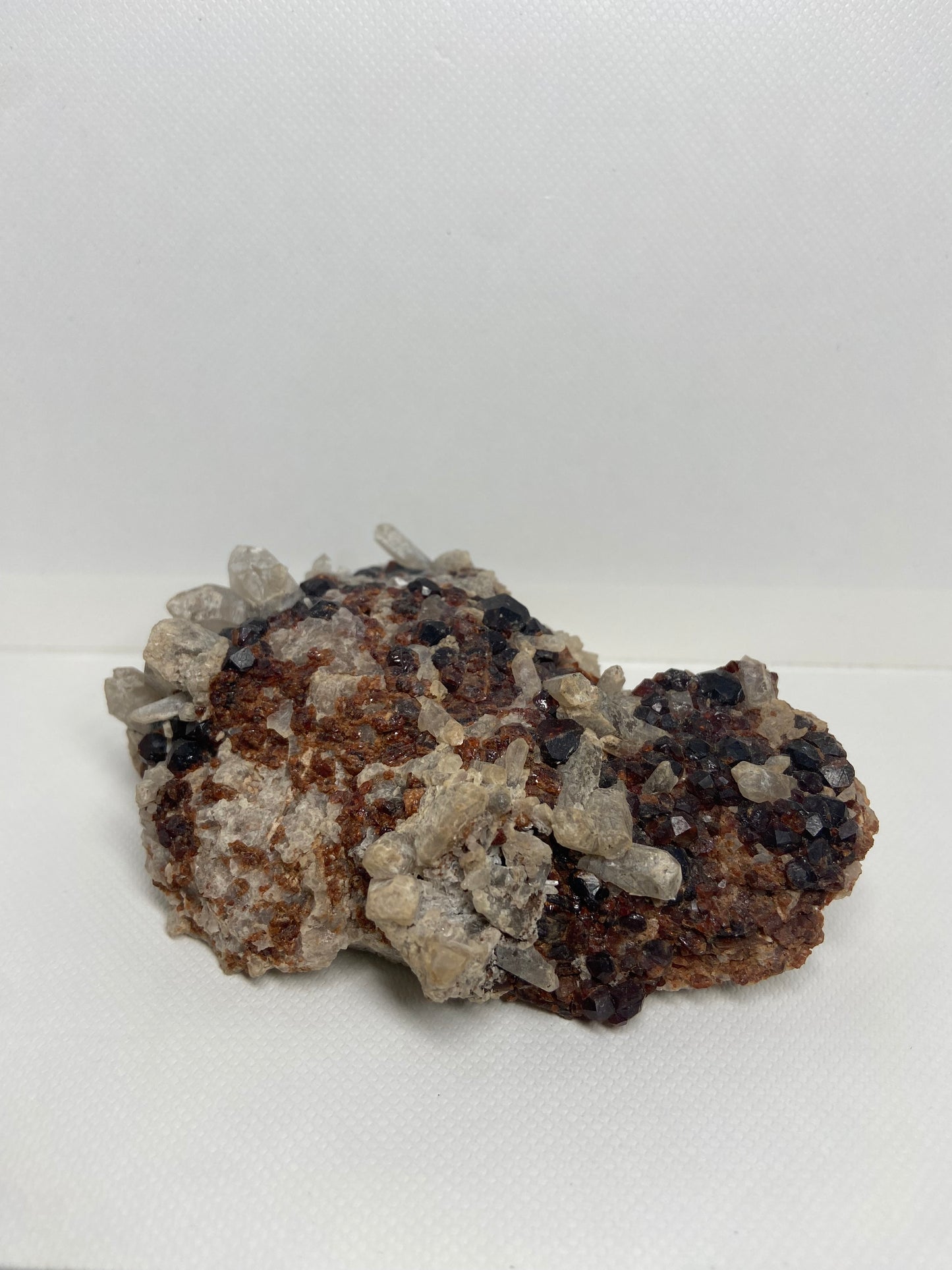 Feldspar, Smokey Quartz With Garnet 1