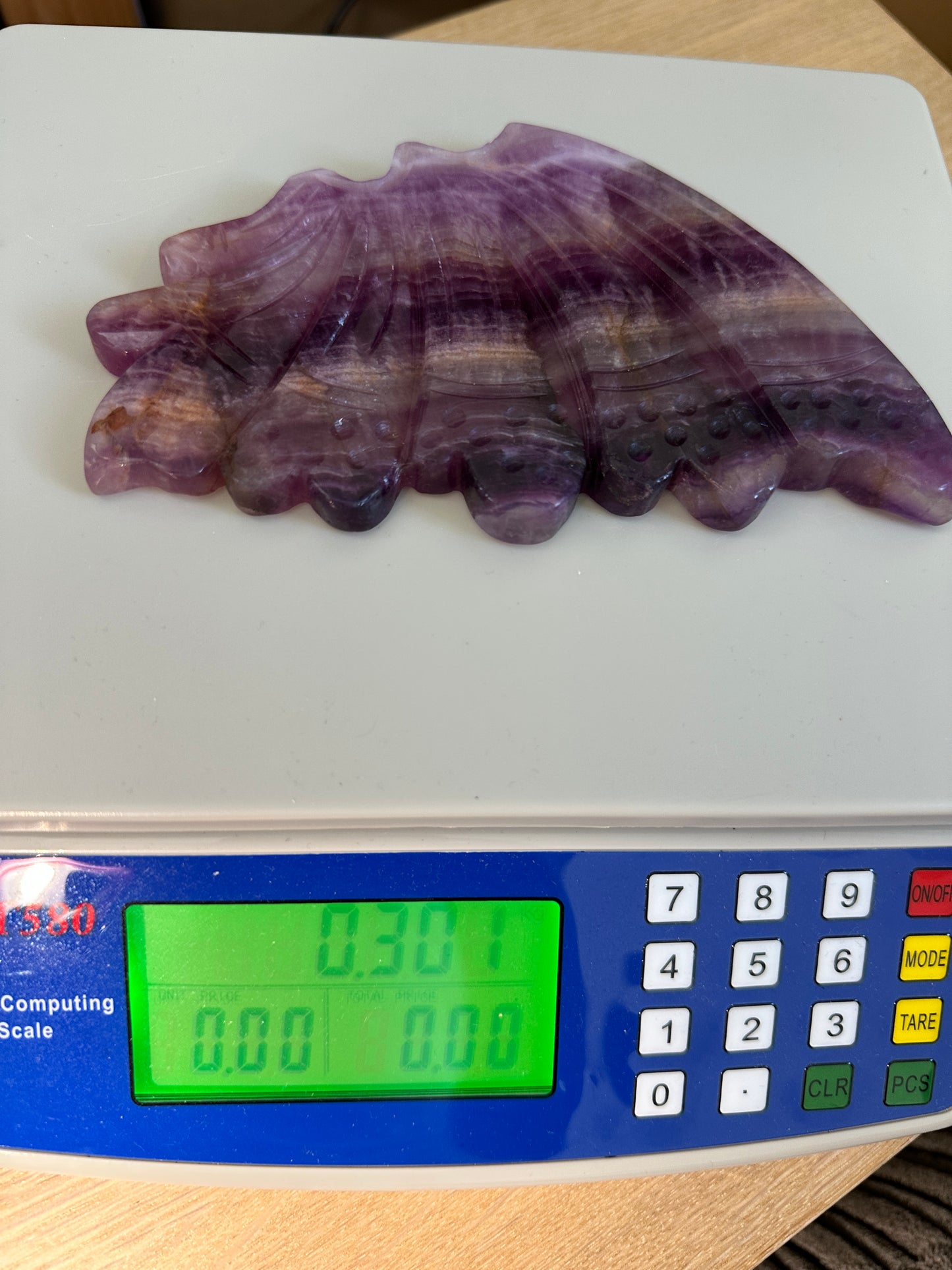 Large Purple Fluorite Wings With removable dragon