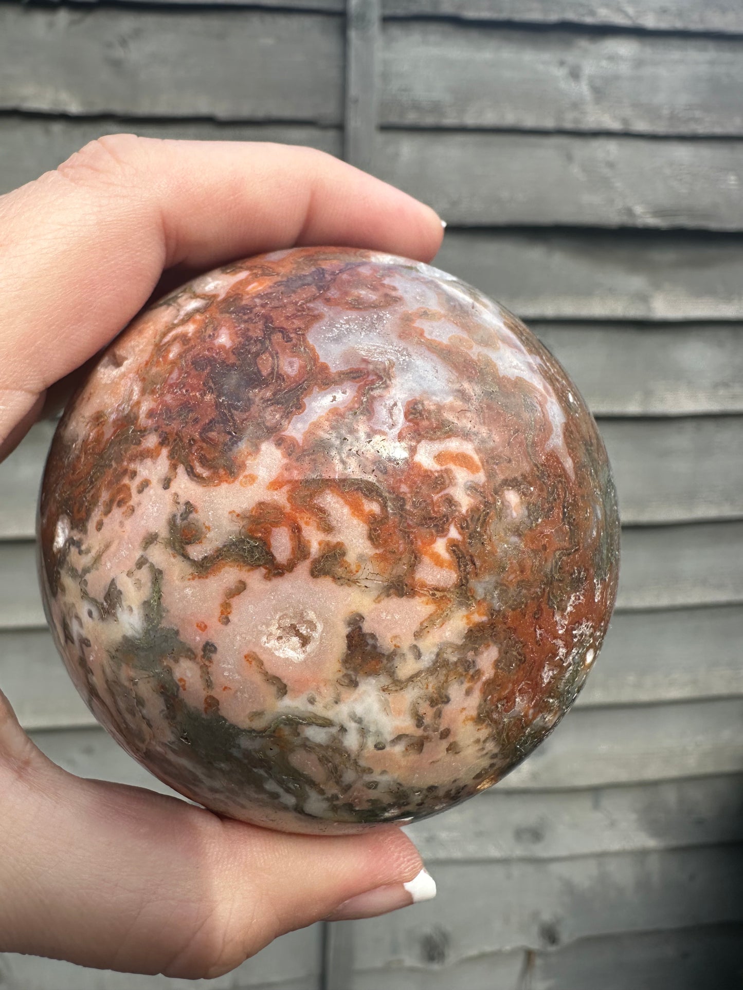 Red Moss Agate Sphere