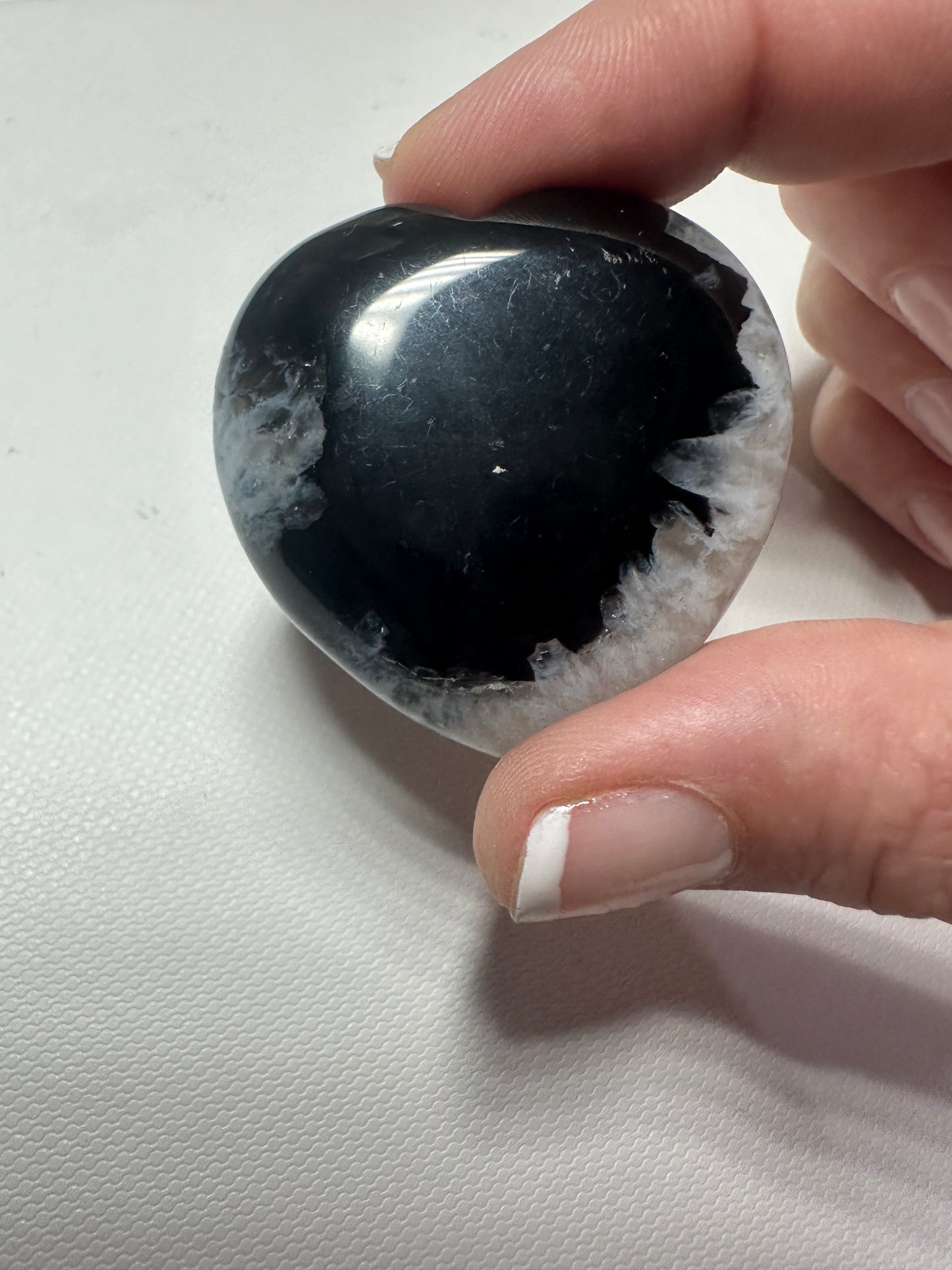 Black Agate Heart 9