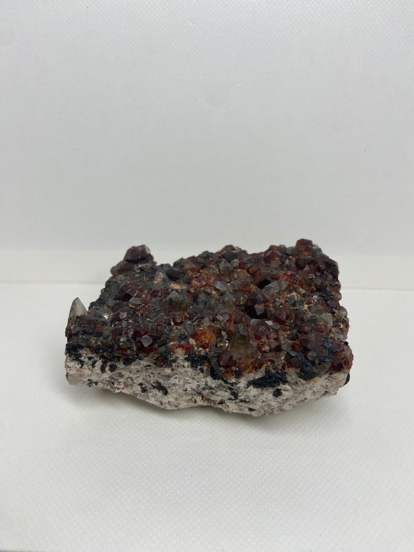 Feldspar, Smokey Quartz With Garnet 2