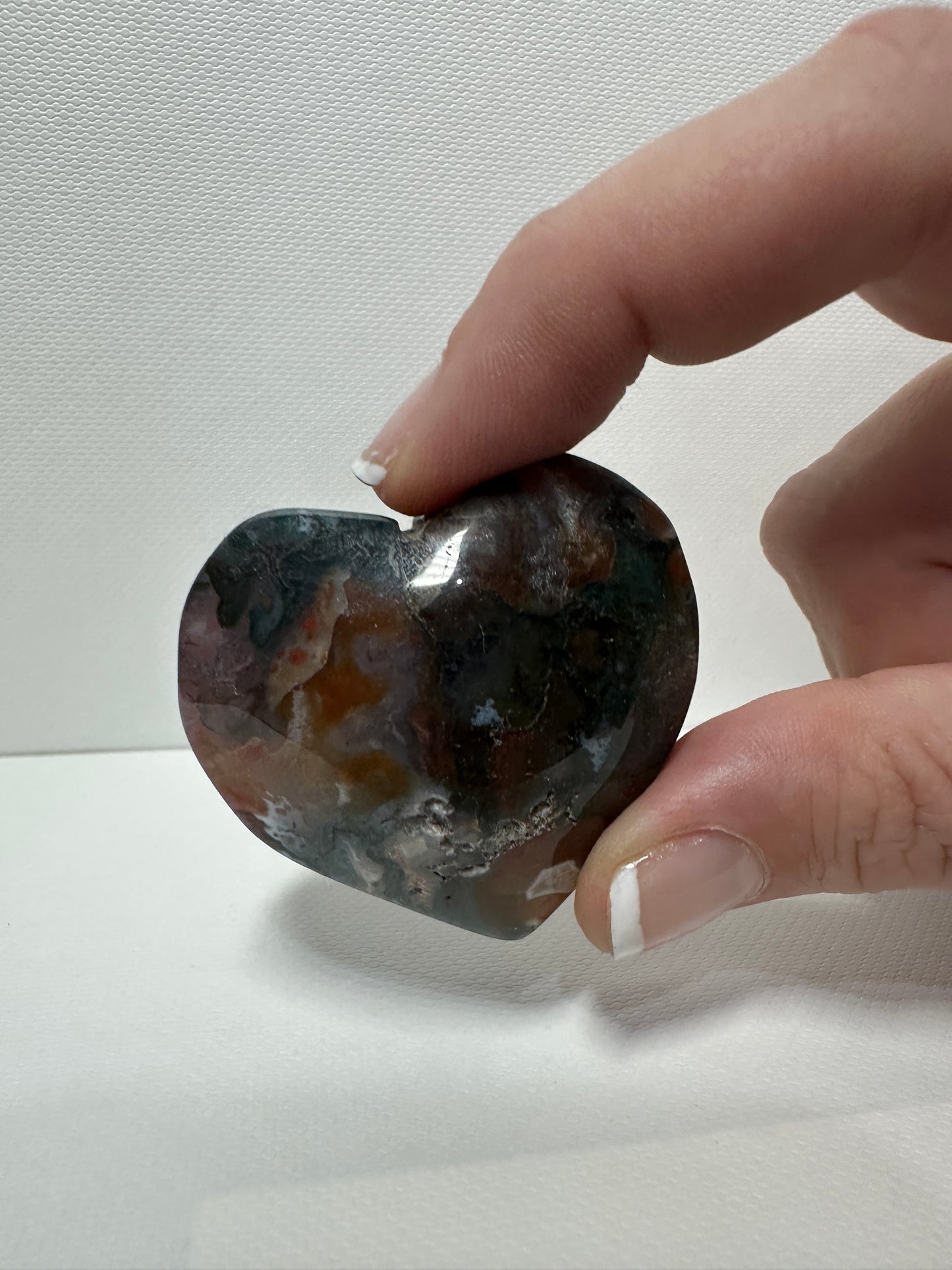Red Moss Agate Heart