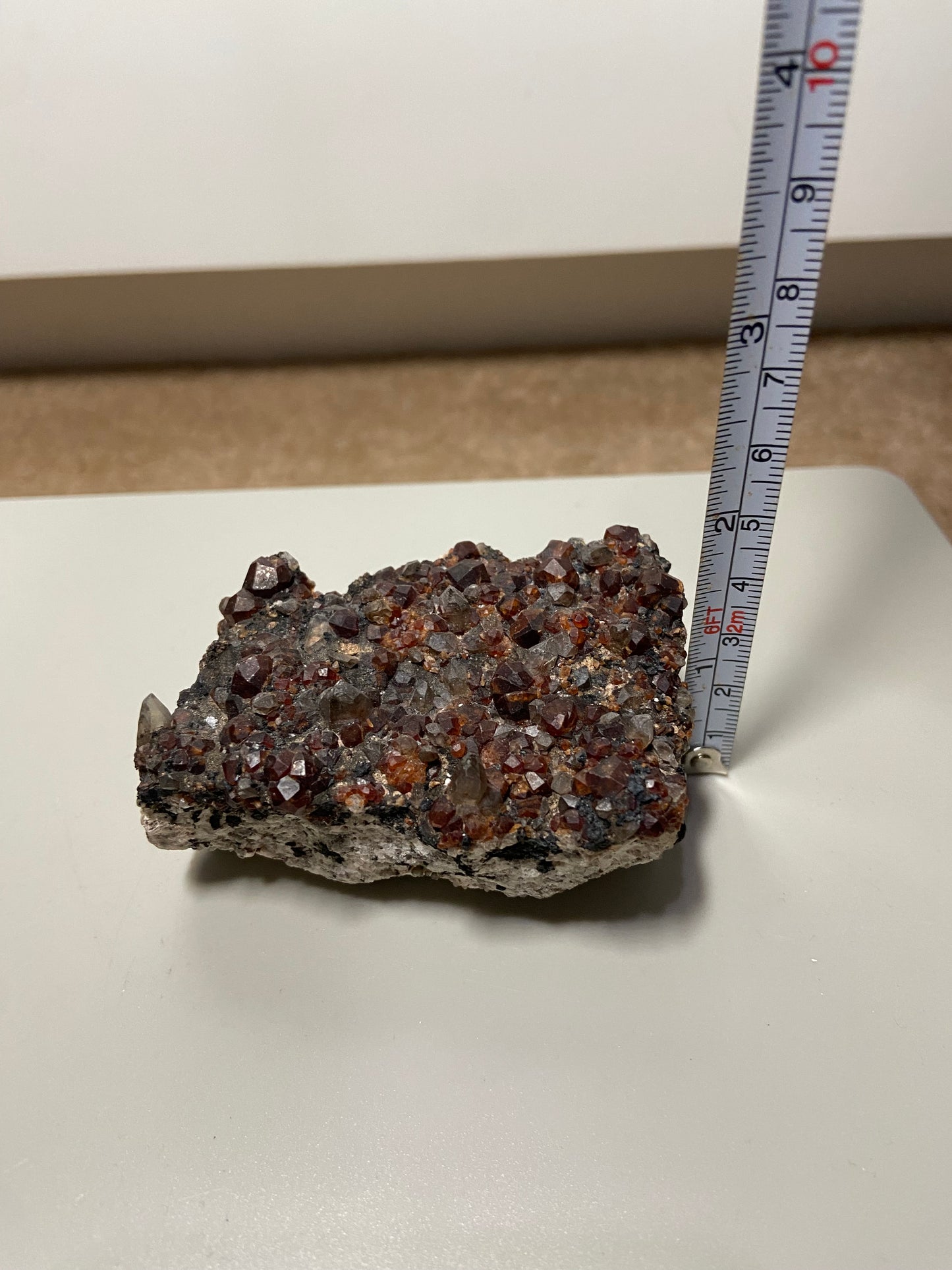 Feldspar, Smokey Quartz With Garnet 2