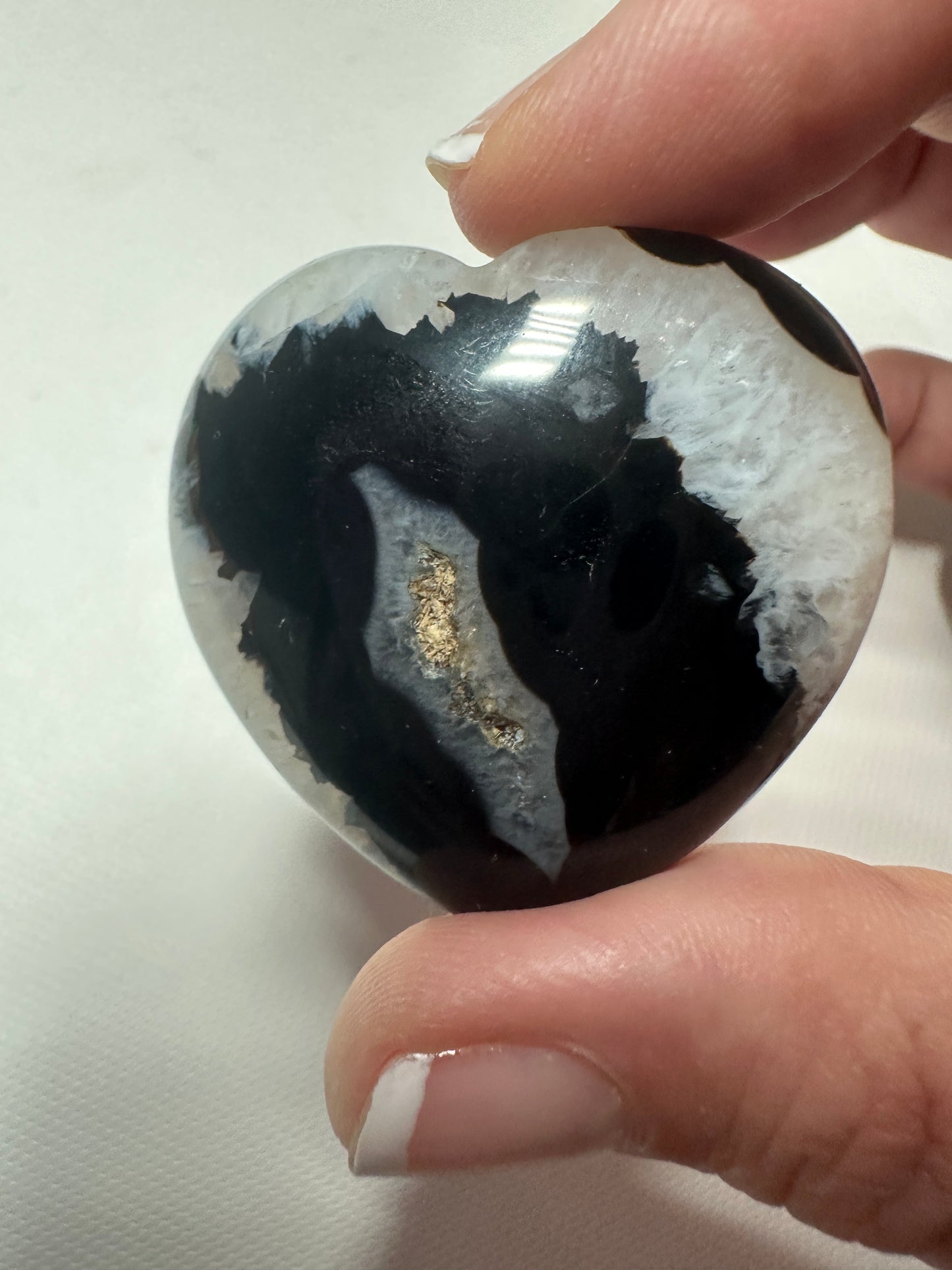 Black Agate Heart 7