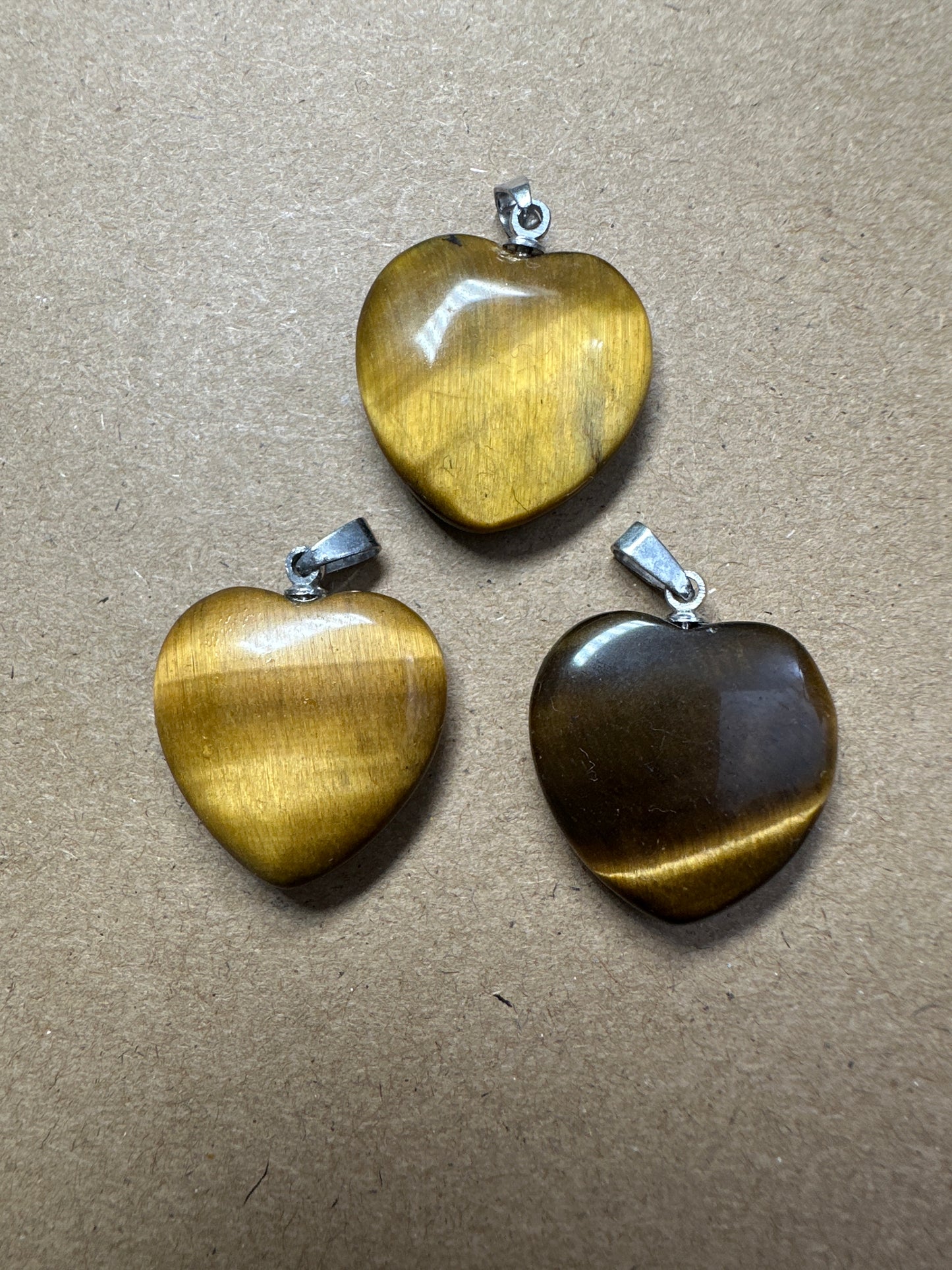 Tigers Eye Heart Pendant