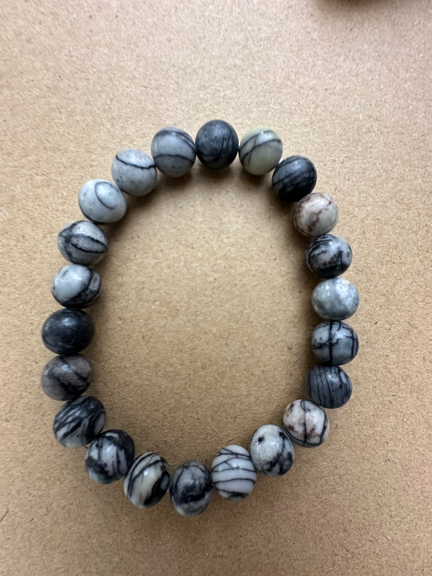Spiderweb Jasper Beaded Bracelet
