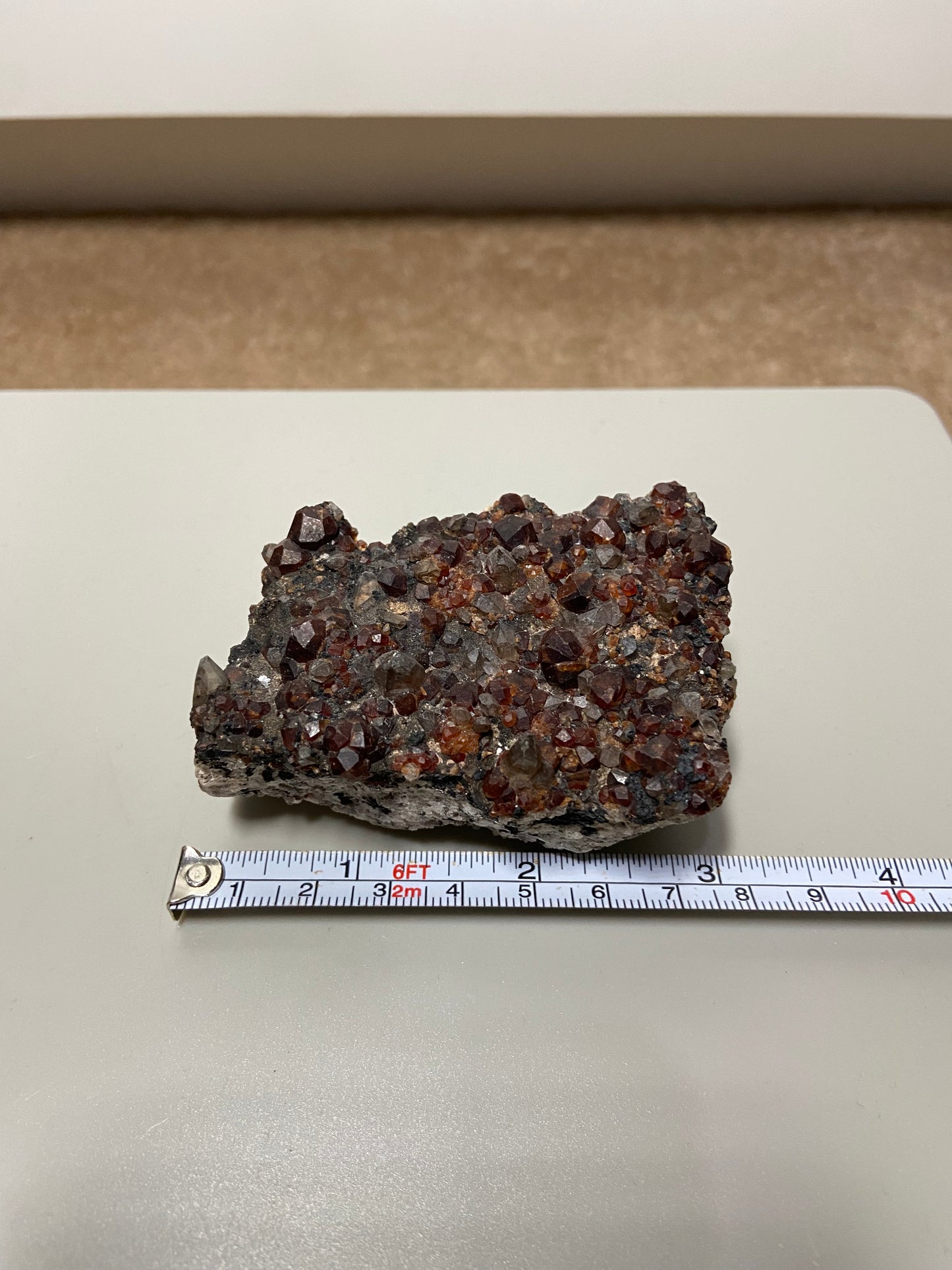 Feldspar, Smokey Quartz With Garnet 2