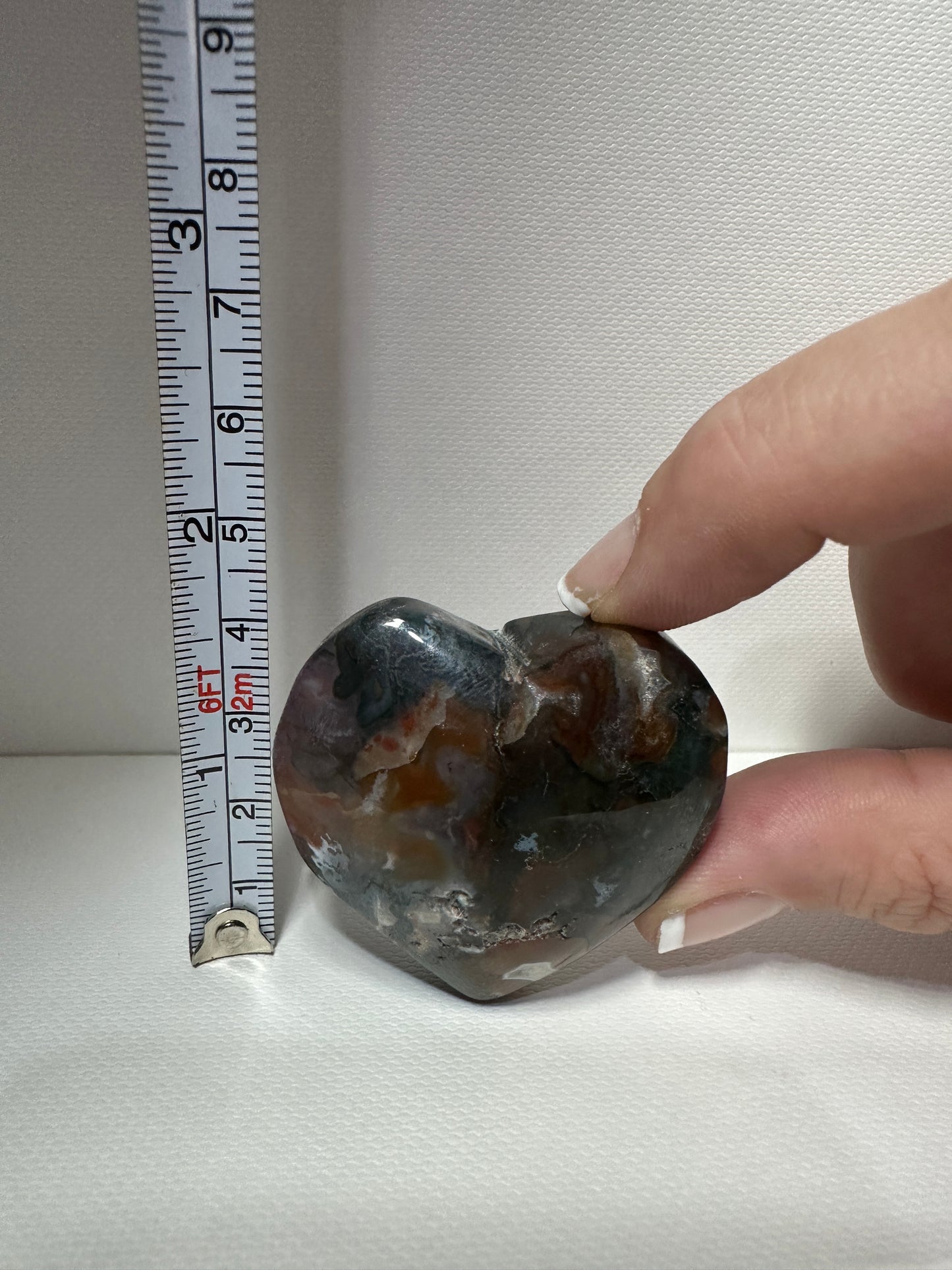 Red Moss Agate Heart