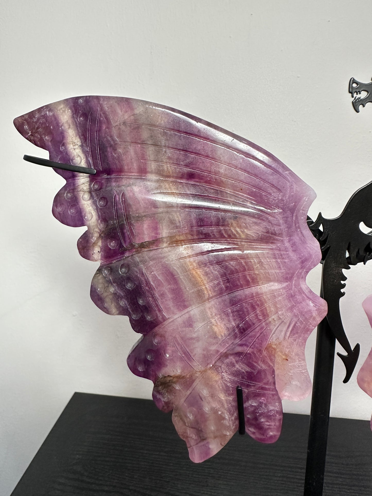 Large Purple Fluorite Wings With removable dragon