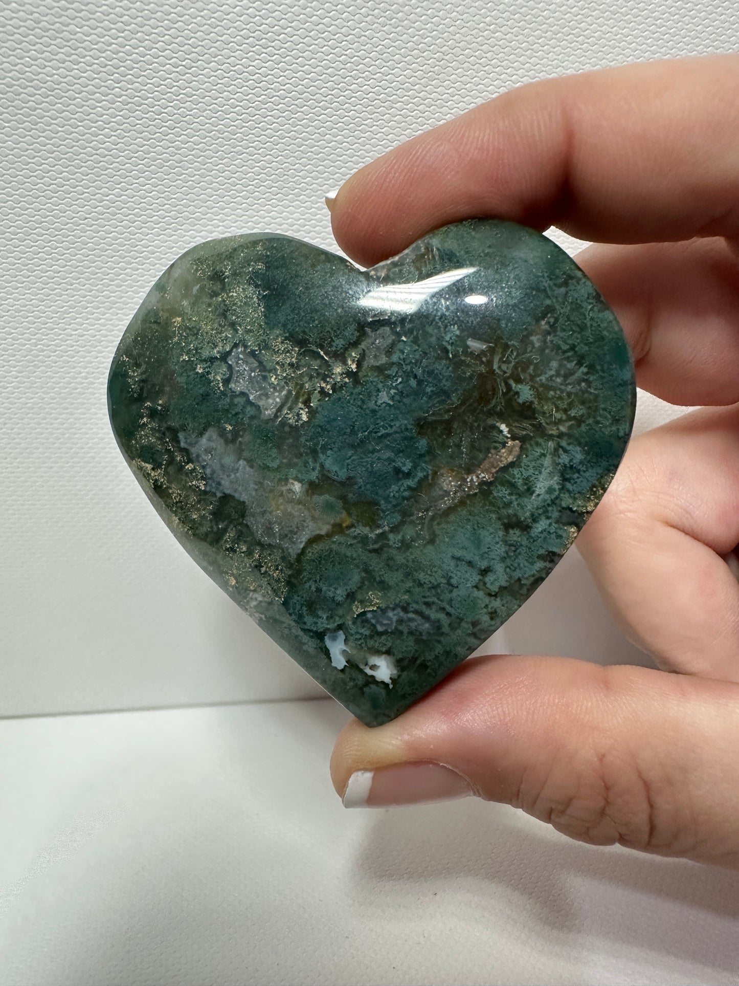 Moss Agate Heart