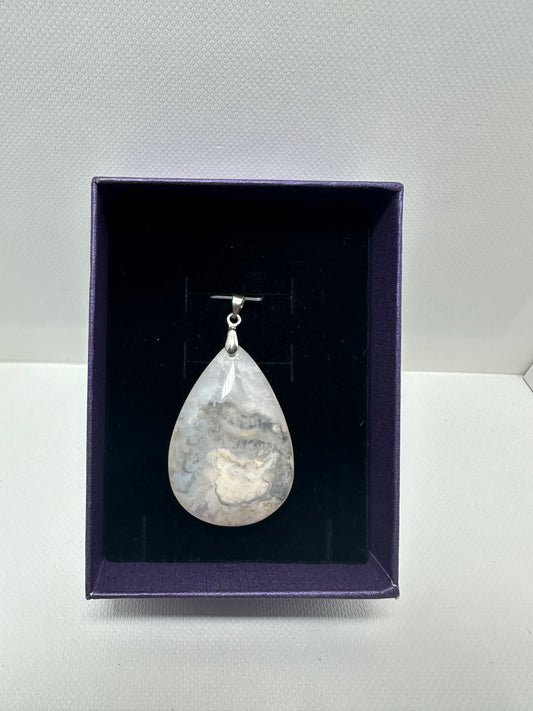 Flower Agate Pendant 2